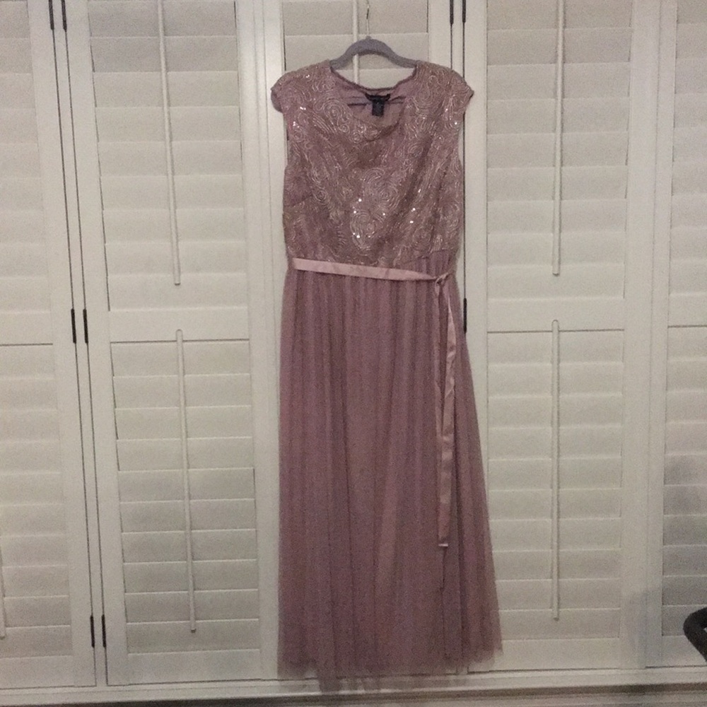 Mauve evening wear long dress